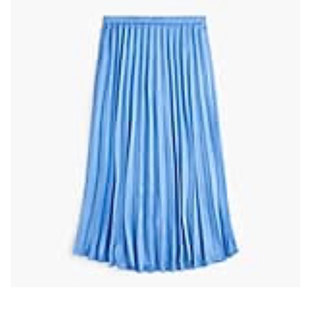 J Crew Dark Periwinkle Pleated Midi Skirt Size 0P